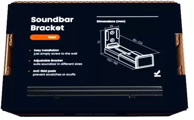 Soundbar Wall Mount Bracket, Speaker Wall Mount, Dual speaker Bracket