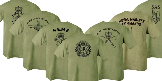 British Army Apparel Army Olive Green Hoodie With Double Sided Print - HM RTR Para REME RGR RAMC RE PWRR Design Army Hoodie - Foto 4