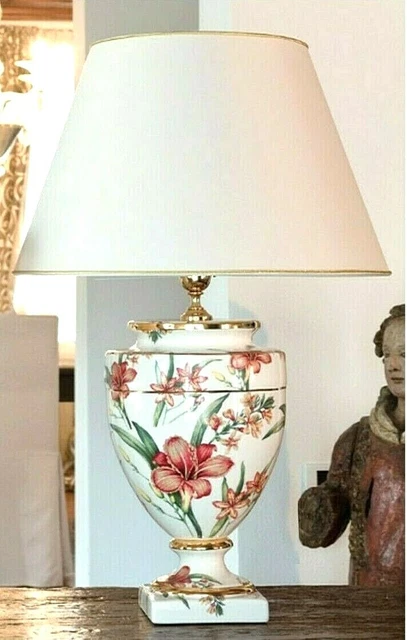 Base lampada in ceramica smaltata prodotta a Firenze