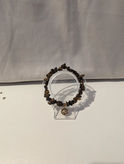Tigers Eye Chip Bracelet With Eye Charm