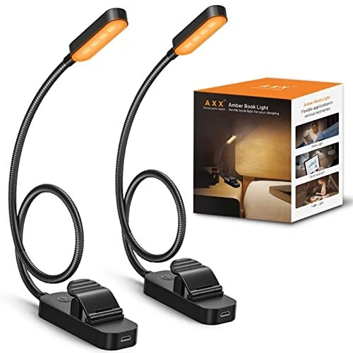 Clip on Rechargeable Book Light, 2 Pack Reading Light for Bed, Book L...