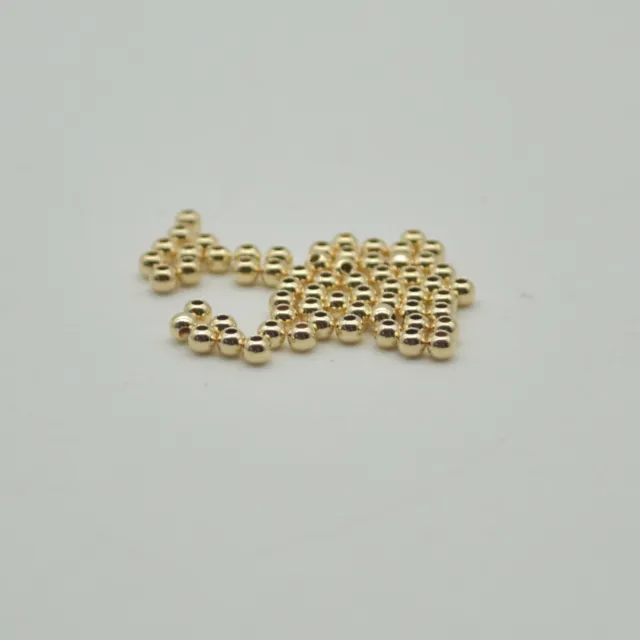 14K Gold Filled Round Seamless Spacer Beads - 2mm - 50 count