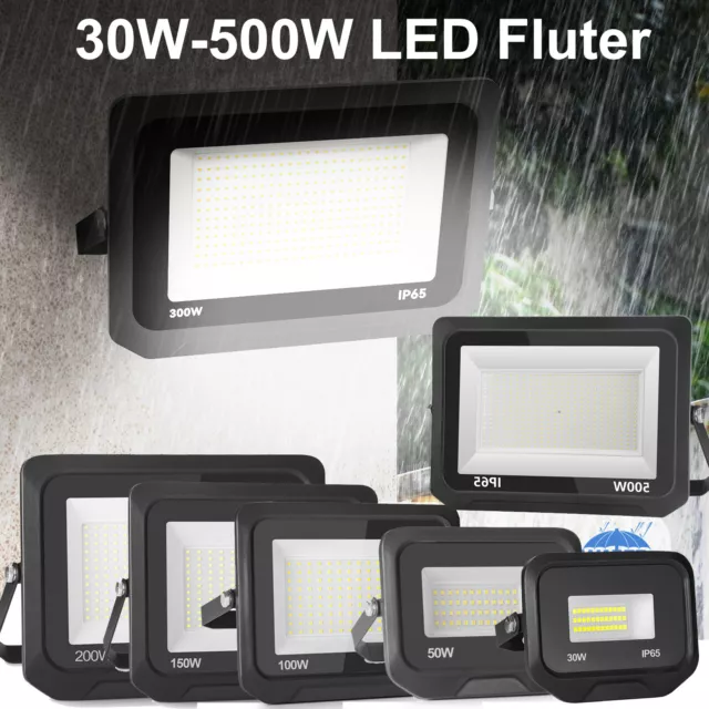 LED Fluter Außen Strahler 10W-500W Flutlicht Scheinwerfer Garten Lampe IP65 230V