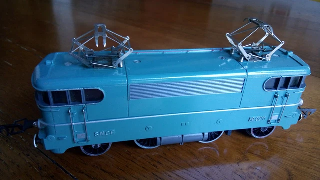 Locomotive Hornby échelle O – BB 9201 TNB – Bleu/vert – 1960 – Éclairage – Occasion