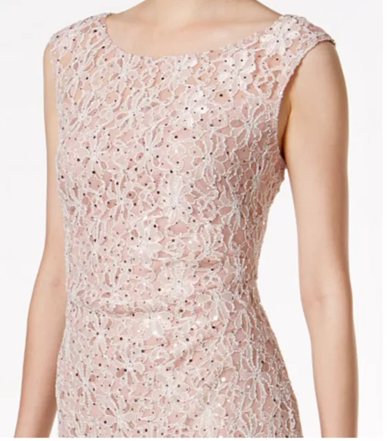 Petite Sequined Lace Sheath Dress
