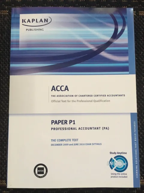 ACCA P1 Professional Accountant PA: Paper P1: The Complete Text Paperback
