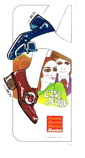 1971 Advertising 0623 Bata Shoes It's Young Dracula