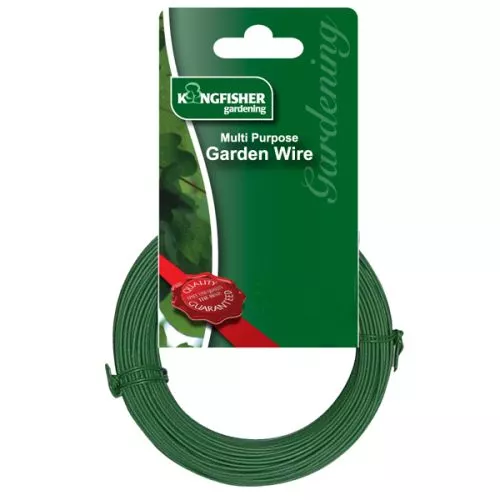 Kingfisher Gardening GREEN Multi Purpose Coated Garden Wire Rust Proof 30m