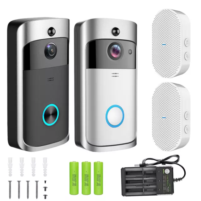 Wireless WiFi Video Doorbell Two-Way Talk Smart Door Bell Security Camera HD