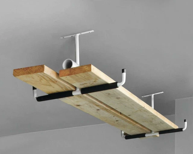 2X OVERHEAD GARAGE Storage Hooks Rack Ceiling Mount Hanger 2Way Plate