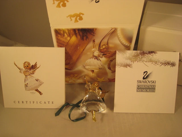 Swarovski Faceted Crystal/Gold-Tone Annual Ed. "Holiday Angel" 1996 MIB