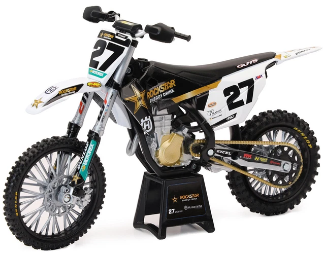 HUSQVARNA 450 FC #27 Rockstar Malcolm STEWART, NEW58403, échelle 1/12, NEWRAY
