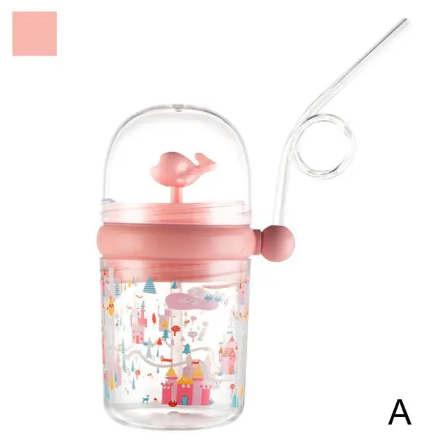 1PC Whale Water Cup 260ml Children Water Spray Cup Mug Straw Baby 2022 L7X4