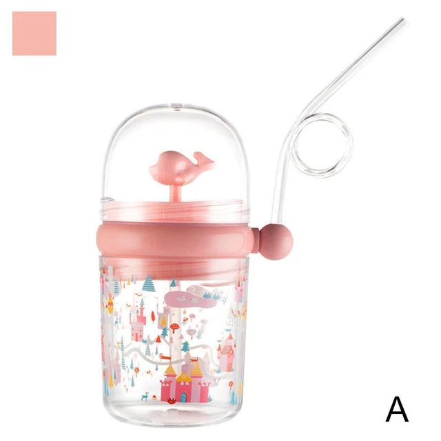 1PC Whale Water Cup 260ml Children Water Spray Cup Mug Straw Baby 2022 L7X4