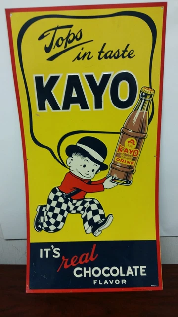 USA 看板　アンティーク KAYOチョコレート Amazon.com: Victory Vintage Signs Kayo Chocolate Flavor