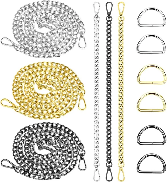 Catena Per Borse Diealles Shine - 120 Cm In Metallo Oro Regolabile | Per Borsa A Tracolla Fai-Da-Te - Foto 10