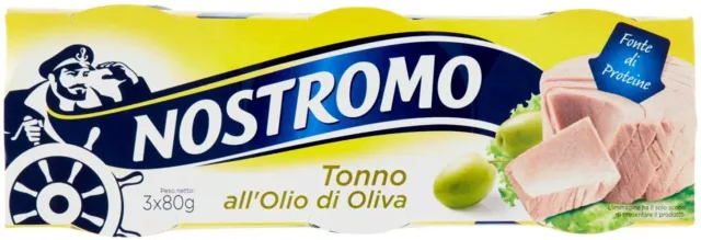 Nostromo Tonno all'Olio di Oliva 4 confezioni da 3 scatol. da 80g [12 scat,960g]
