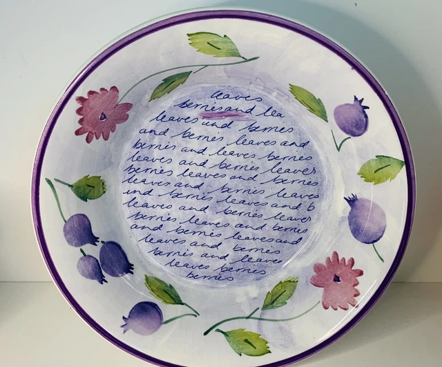 Marks And Spencer Berries And Leaves Large Serving / Fruit Bowl