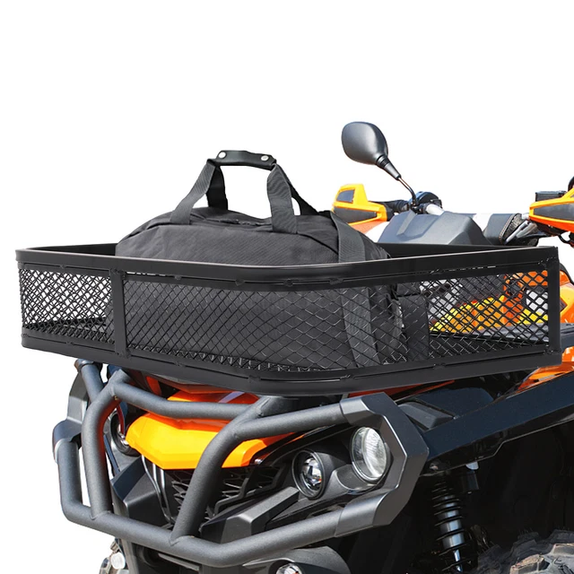 LUCKYERMORE ATV FRONT Basket Cargo Rack Universal Luggage Carrier UTV
