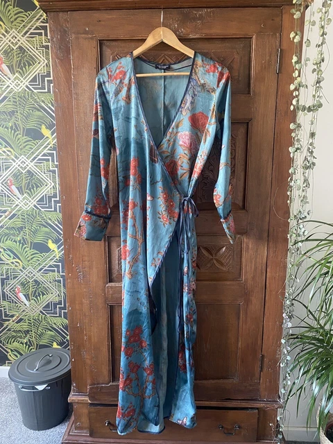 Oriental kimono wrap dress top