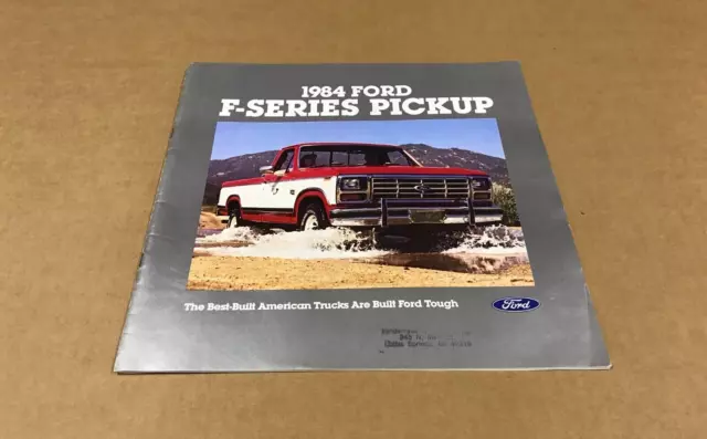 Vintage 1984 Ford F-Series Pickup Brochure Salesmen Dealership Catalog