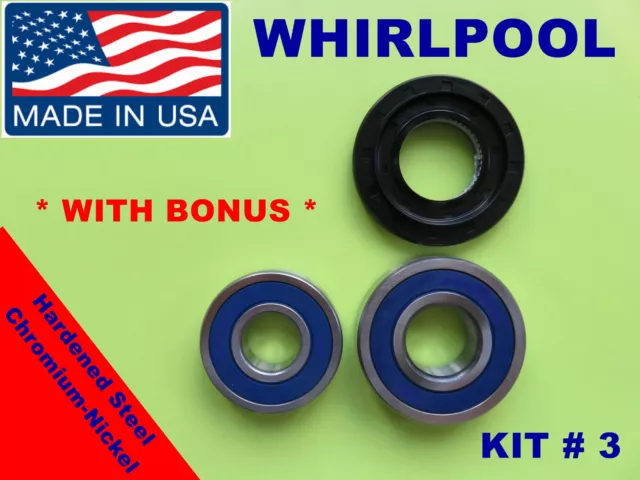 FRONT LOAD WASHER,2 TUB BEARINGS AND SEAL,Whirlpool KIT # 3