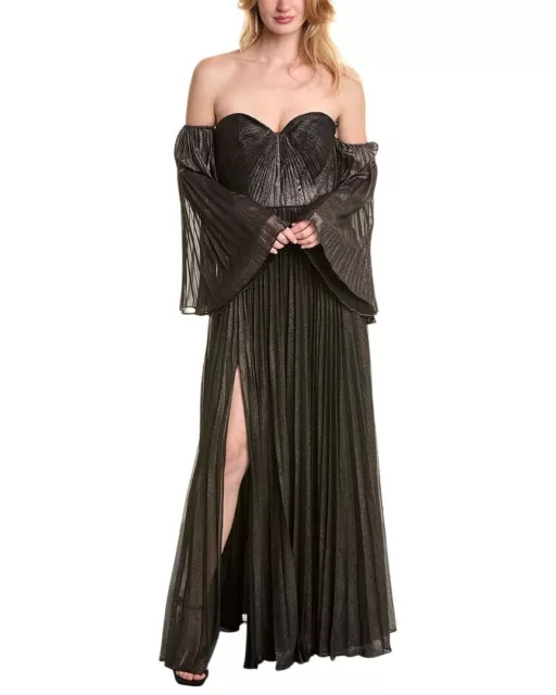 Zac Posen Off-The-Shoulder Pleated Gown Women's
