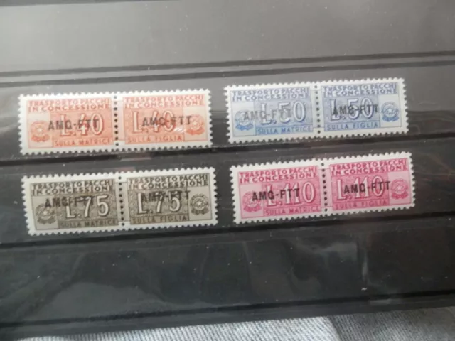 AMG Italy Trieste FTT 1953 Authorized PARCEL POST ISSUE SC # QY41-QY44  MNH VF