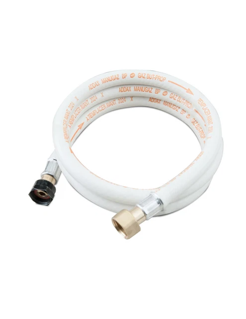 Tuyau Gaz Butane/Propane Flexible 1,50 M - Raccords à Visser 20/150 Et G1/2 - Pour Réchaud, Barbecue, Chauffage