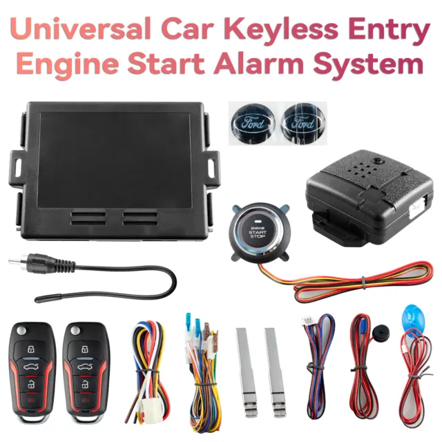 Car Keyless Entry Engine Start Alarm System Push Button Remote Starter Stop×1