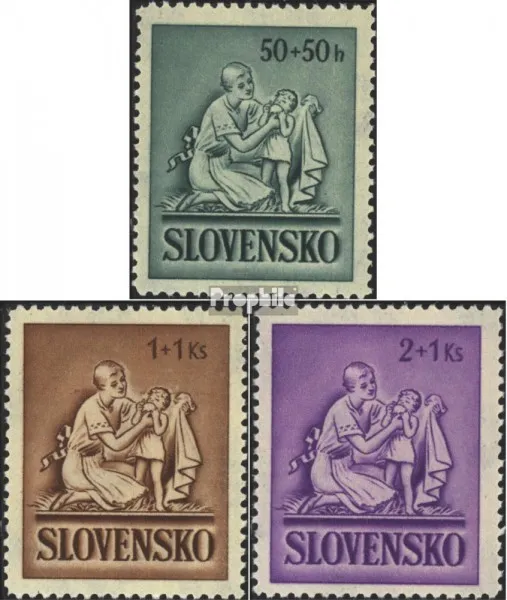 Slovakia 91-93 (complete issue) unmounted mint / never hinged 1941 Childrens Aid