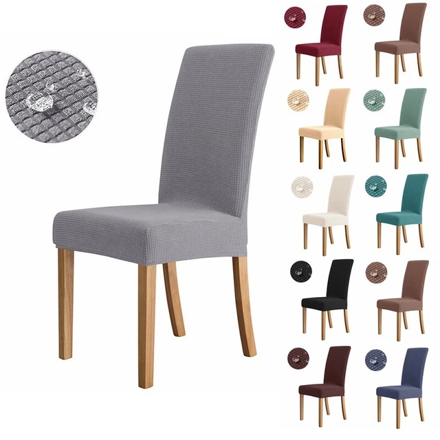 Universal Stretch Chair Covers Waterproof 1 2 4 6 Pieces Spandex Dining Room New
