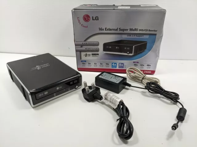 LG GSA 2164D Super-Multi - DVD±RW (+R DL) / DVD-RAM drive - USB 2.0 - External