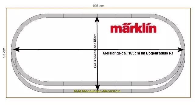 **Märklin H0 C-Gleis Set 2, 34-teilig mit grosser Ausweich-/Überholstrecke,Neu**