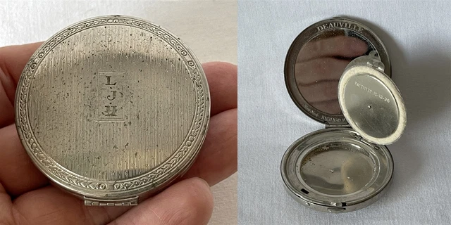 Vintage 1920's Art Deco Make Up Compact DEAUVILLE Richard Hudnut NY Paris #CC7 Vintage 1920's Art Deco Make Up Compact DEAUVILLE Richard Hudnut NY Paris #CC7