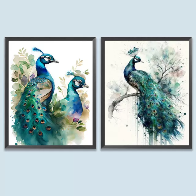 Paint By Numbers Kit DIY Oil Art Peacock Picture Home Wall Decoration