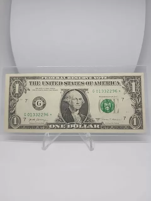 Series 2017-A US One Dollar Bill Star Note $1  G01332296✯