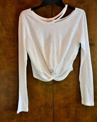 Womens Express One Eleven White Long Sleeve Shirt Size Small