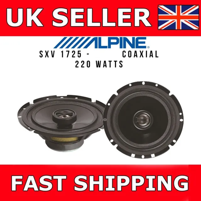 17cm 2-Way Car Coaxial 6.5 Inch Speakers Alpine 440 Watts Total Power