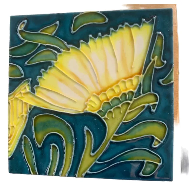 Yellow Flower Backsplash 4x4 Decorative Ceramic Wall Art Tile New Gift