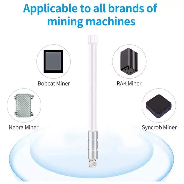 5dBi 858-878MHz for Helium Hotspot Miner Antenna+Magnet Base (55cm White)