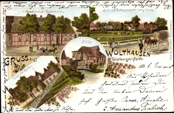 Litho Wolthausen Winsen an der Aller, Gastwirtschaft Lüssmann,... - 3149834