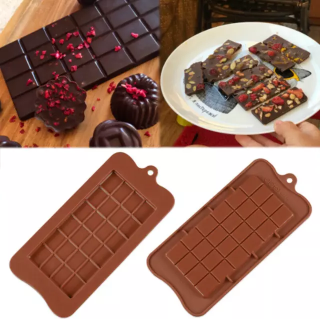 Silicone Square Chocolate Bar Mould Chocolatier Mould Snap Wax Melt Bake Mold