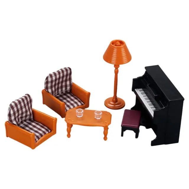 Simulation Piano Sofa Table Lamp Dollhouse Furniture Photo Props Miniature 1:12