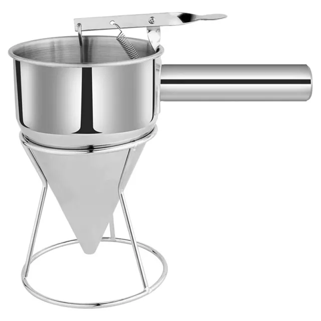 Stainless Steel Pancake Batter Dispenser, Funnel Dispenser with Stand8096