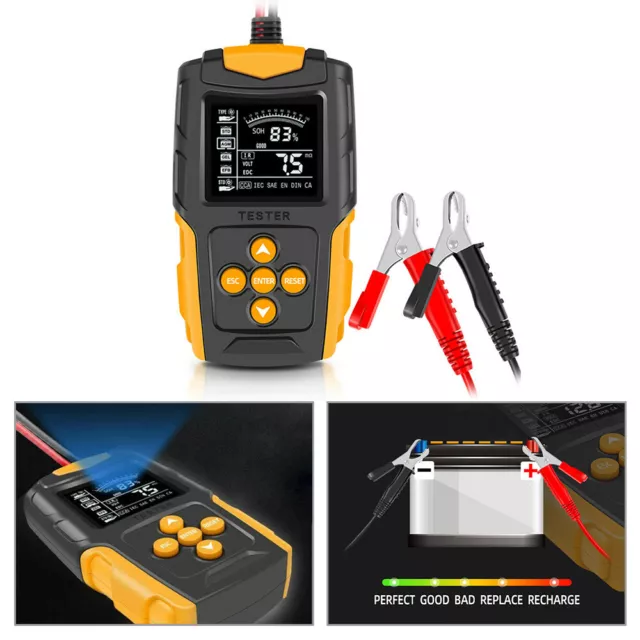 12/24V LCD Digital Automotive Car Battery Tester Charging Cranking Test Analyzer