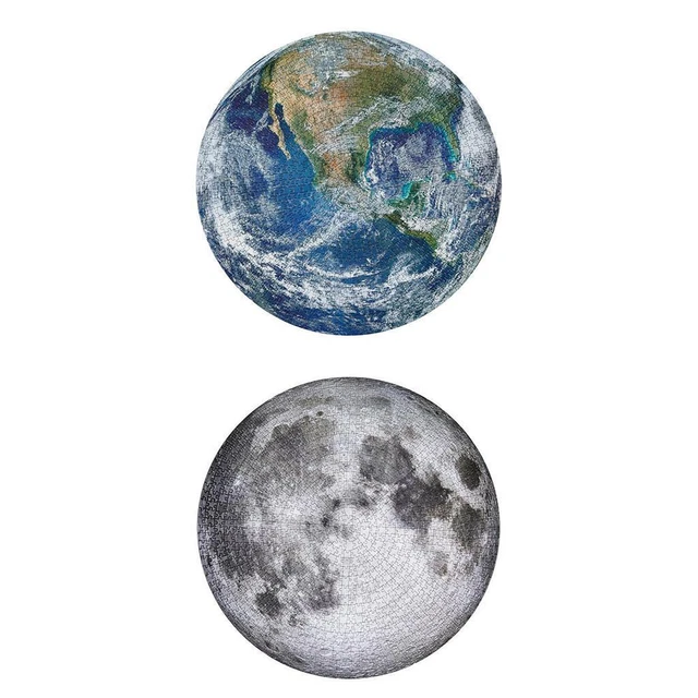 65cm Round Earth/Moon Jigsaw Puzzles 1000 Pieces Educational Toys Kids