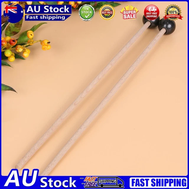 Professional Xylophone Marimba Mallets with Maple Handles 2pcs Maple Rods Soft