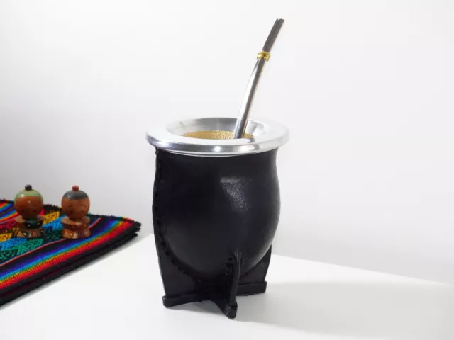 Mate Gourd Cup Camionero + Straw + Gift - Yerba Mate Tea - Handmade - Argentina