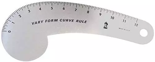 12" Vary Form Curve Ruler #12-112 Fashion Designer's Ruler